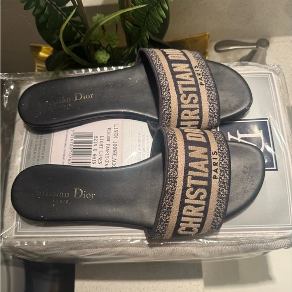 Dior Black and Tan Sandals - Picture 2 of 5